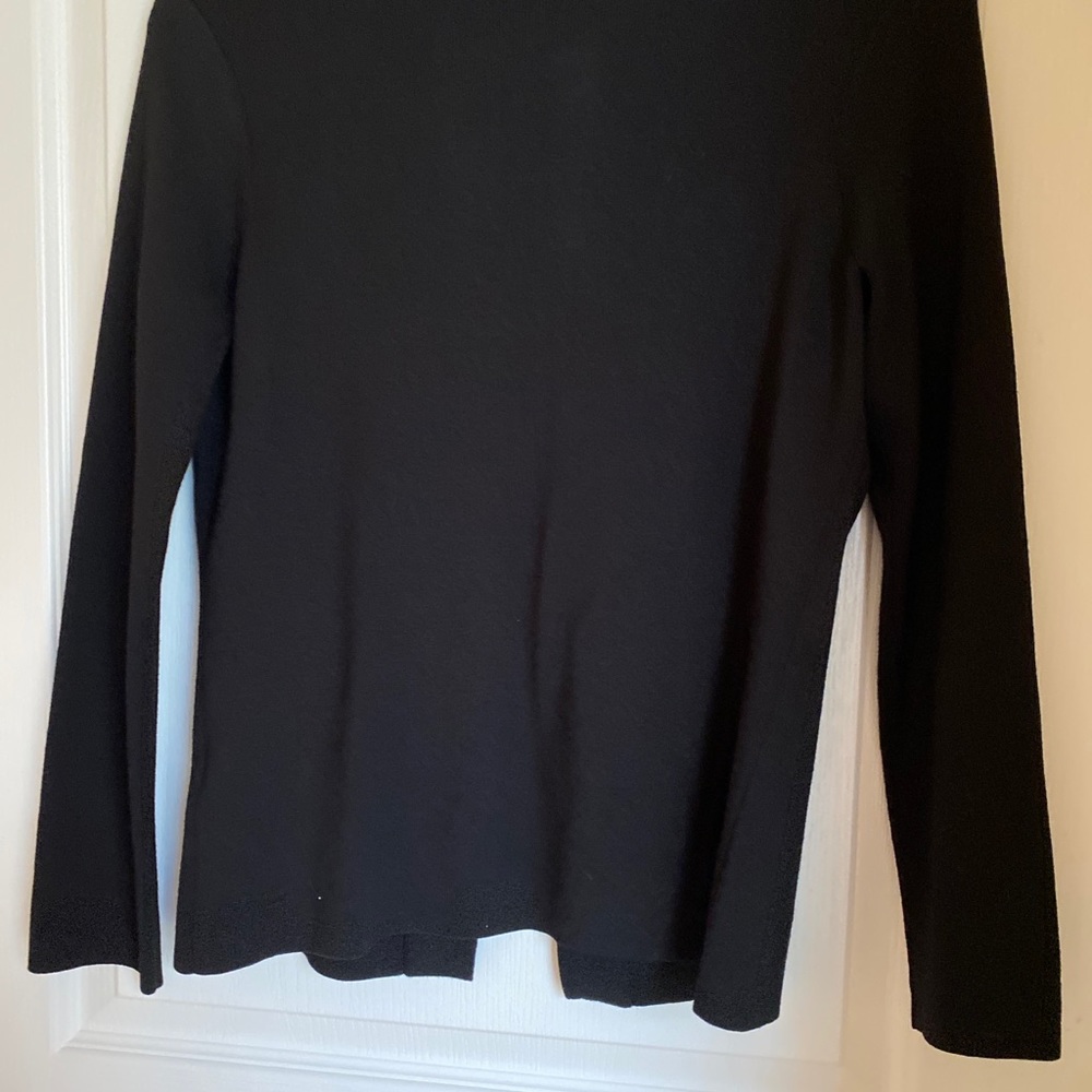 Sigrid Olsen Silk Blend Black Knit Cardigan with beads, S - Picture 6 of 7